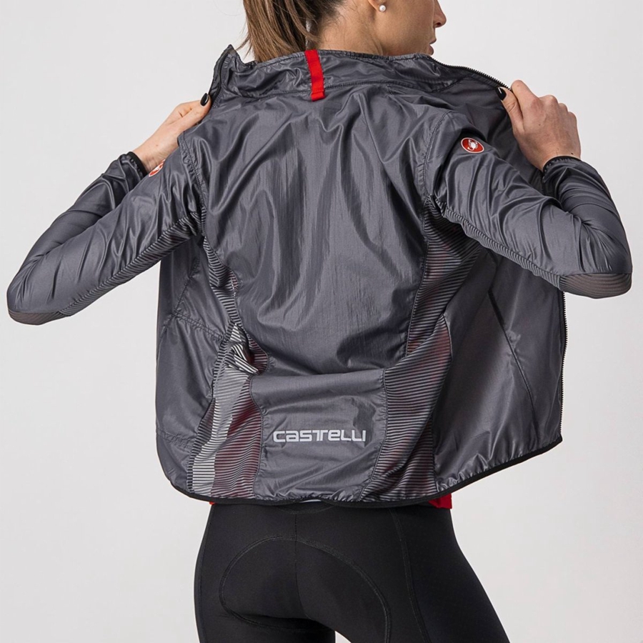 Castelli ARIA SHELL W Women Protection Dark Grey | 78IEBLWRP