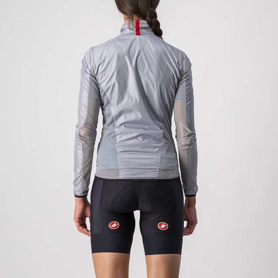 Castelli ARIA SHELL W Women Protection Silver Grey | 18XFEJCHD