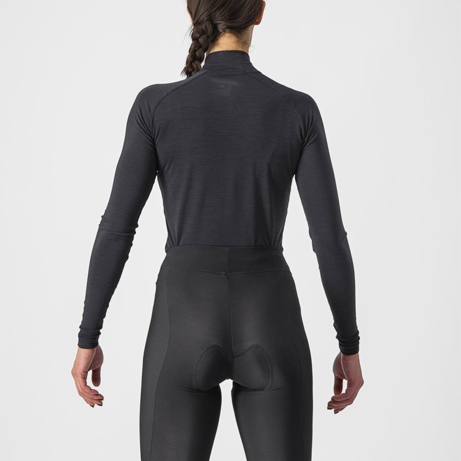 Castelli BANDITO WOOL W LS Women Base Layer Black | 94CSDTMPO