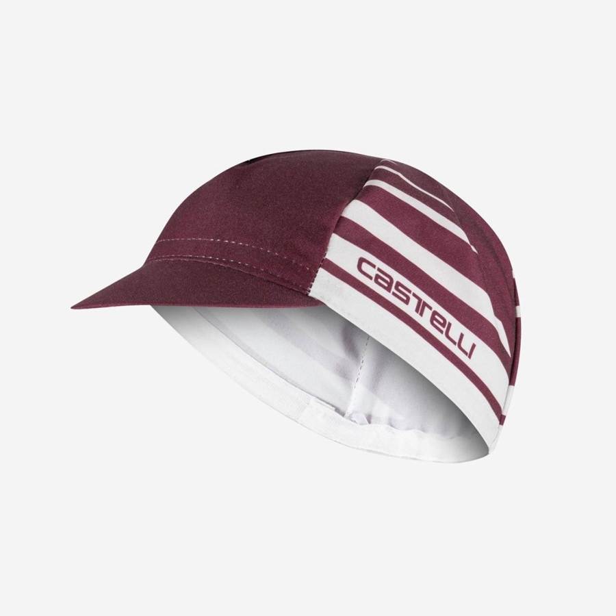 Castelli CLASSICO Men Cap Deep Burgundy / Silver | 39BSOLQYF