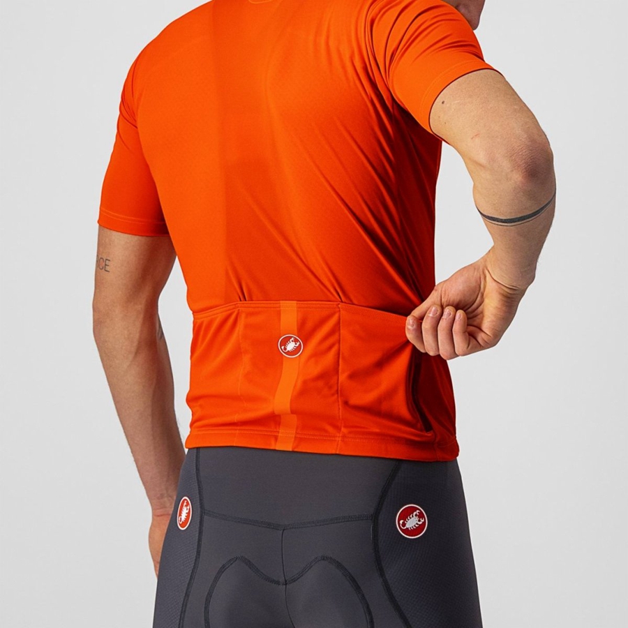 Castelli CLASSIFICA Men Jersey Orange | 93DSRHCJZ