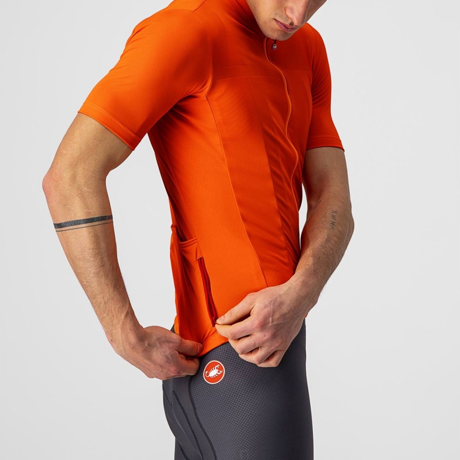 Castelli CLASSIFICA Men Jersey Orange | 93DSRHCJZ