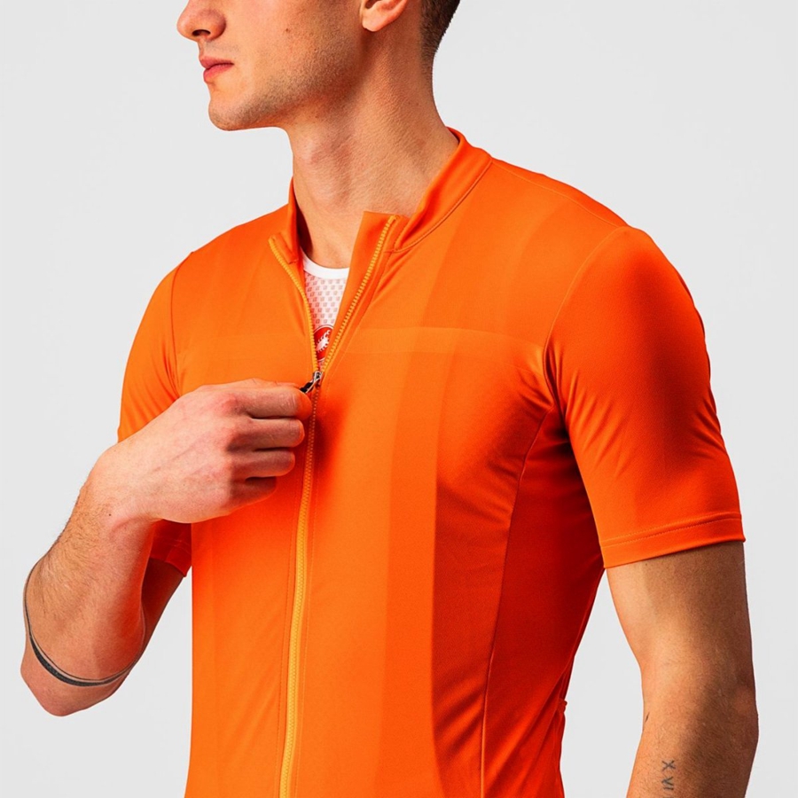 Castelli CLASSIFICA Men Jersey Orange | 93DSRHCJZ