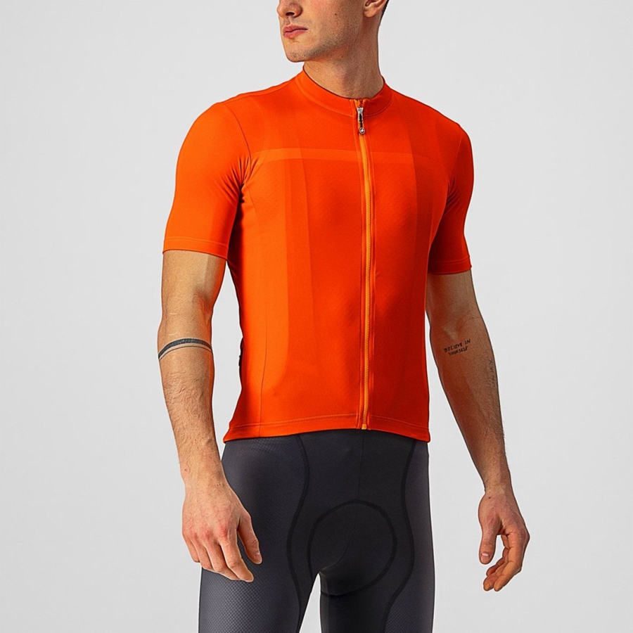 Castelli CLASSIFICA Men Jersey Orange | 93DSRHCJZ