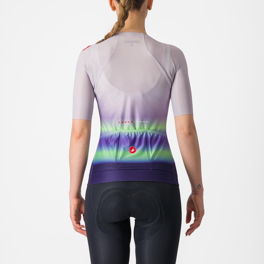 Castelli CLIMBER'S 4.0 W Women Jersey Purple White / Green / Dark Purple | 85INOHTRB