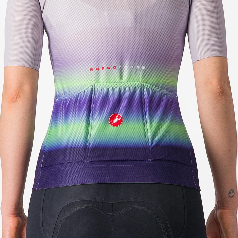 Castelli CLIMBER'S 4.0 W Women Jersey Purple White / Green / Dark Purple | 85INOHTRB