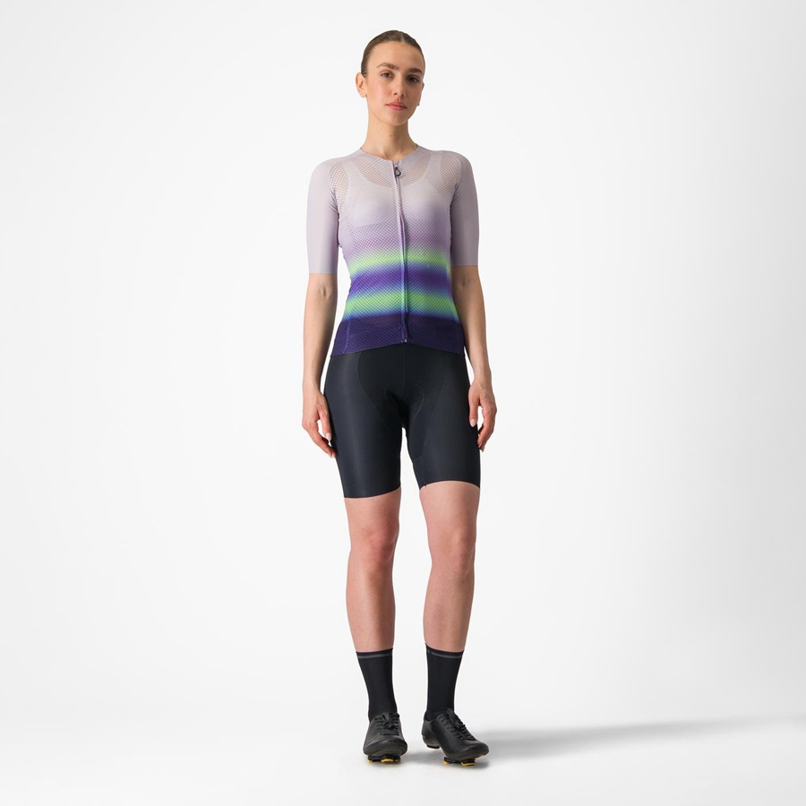 Castelli CLIMBER'S 4.0 W Women Jersey Purple White / Green / Dark Purple | 85INOHTRB