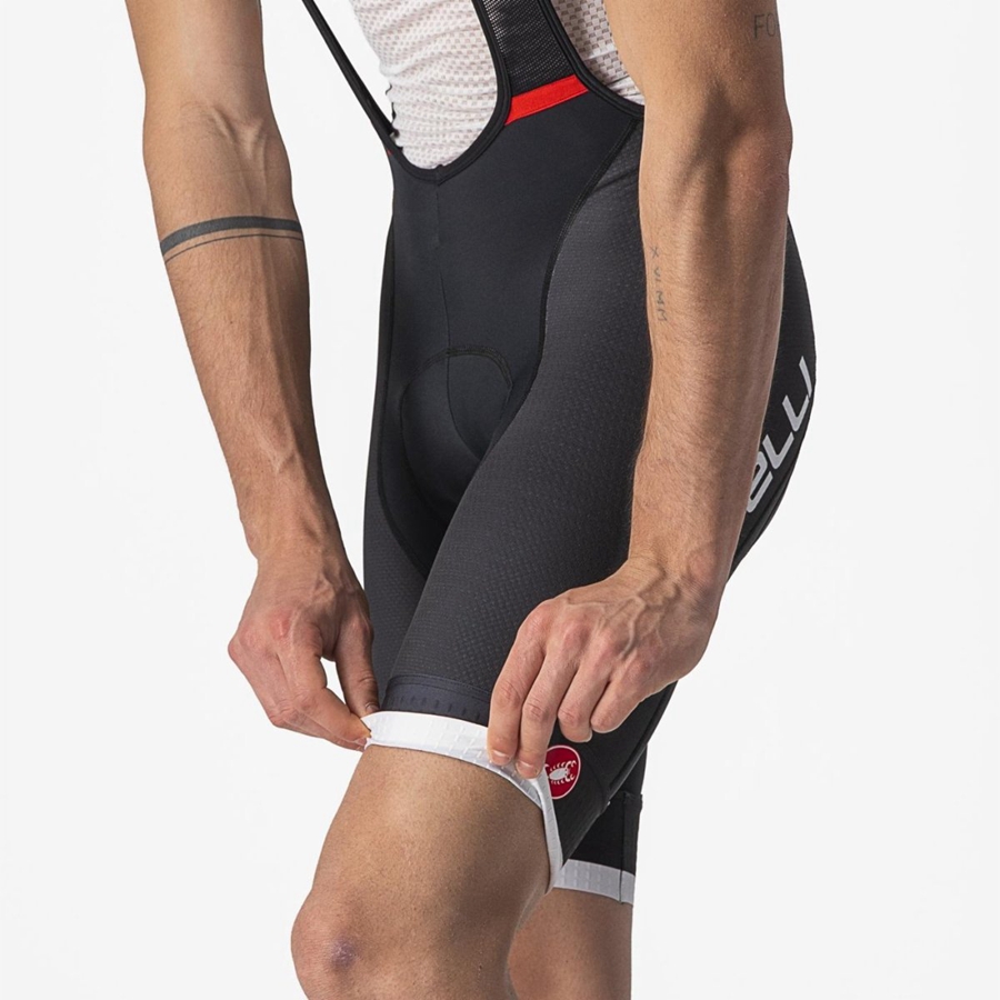 Castelli COMPETIZIONE KIT Men Bib Shorts Black / Silver Grey | 20CFDMWZN