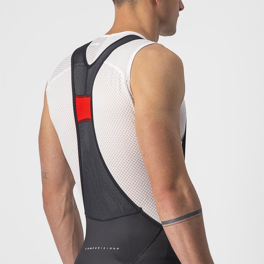 Castelli COMPETIZIONE KIT Men Bib Shorts Black / Silver Grey | 20CFDMWZN