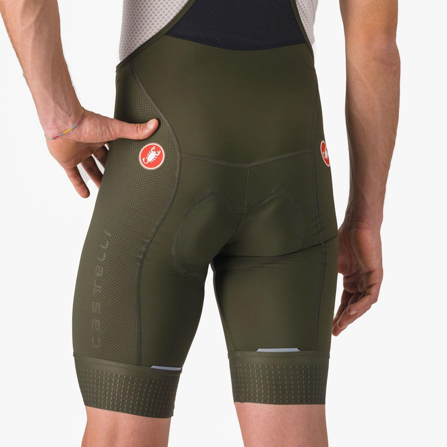 Castelli COMPETIZIONE Men Bib Shorts Deep Green | 54HLDEJGF