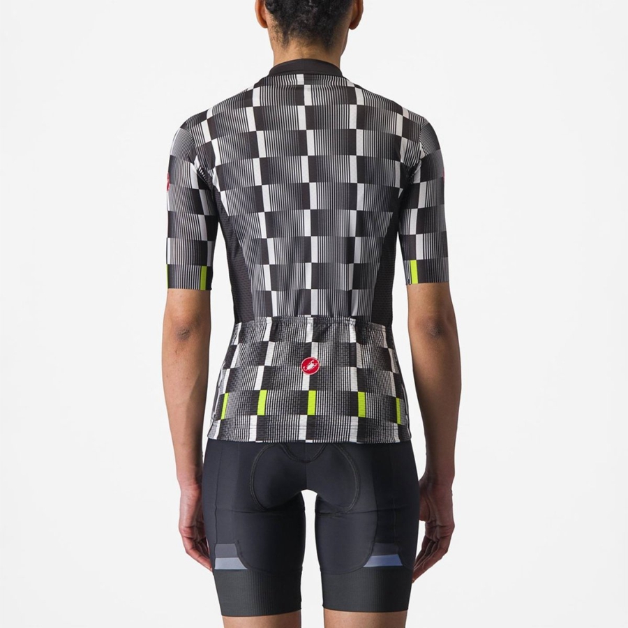 Castelli DIMENSIONE Women Jersey Black / White / Light Green | 56FAGENWX