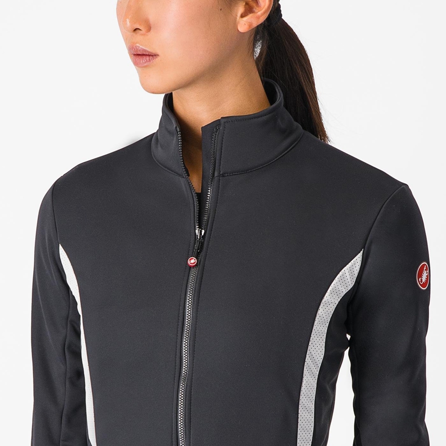 Castelli DINAMICA 2 Women Jackets Black / White | 78YZIMWGS