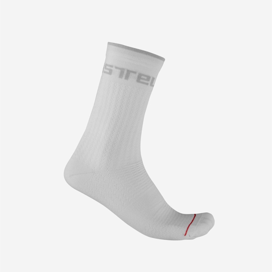 Castelli DISTANZA 20 Men Socks White | 13MDLWABE