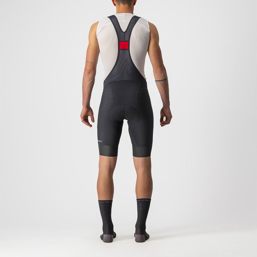 Castelli ENDURANCE 3 Men Bib Shorts Black | 71KVPNSDO