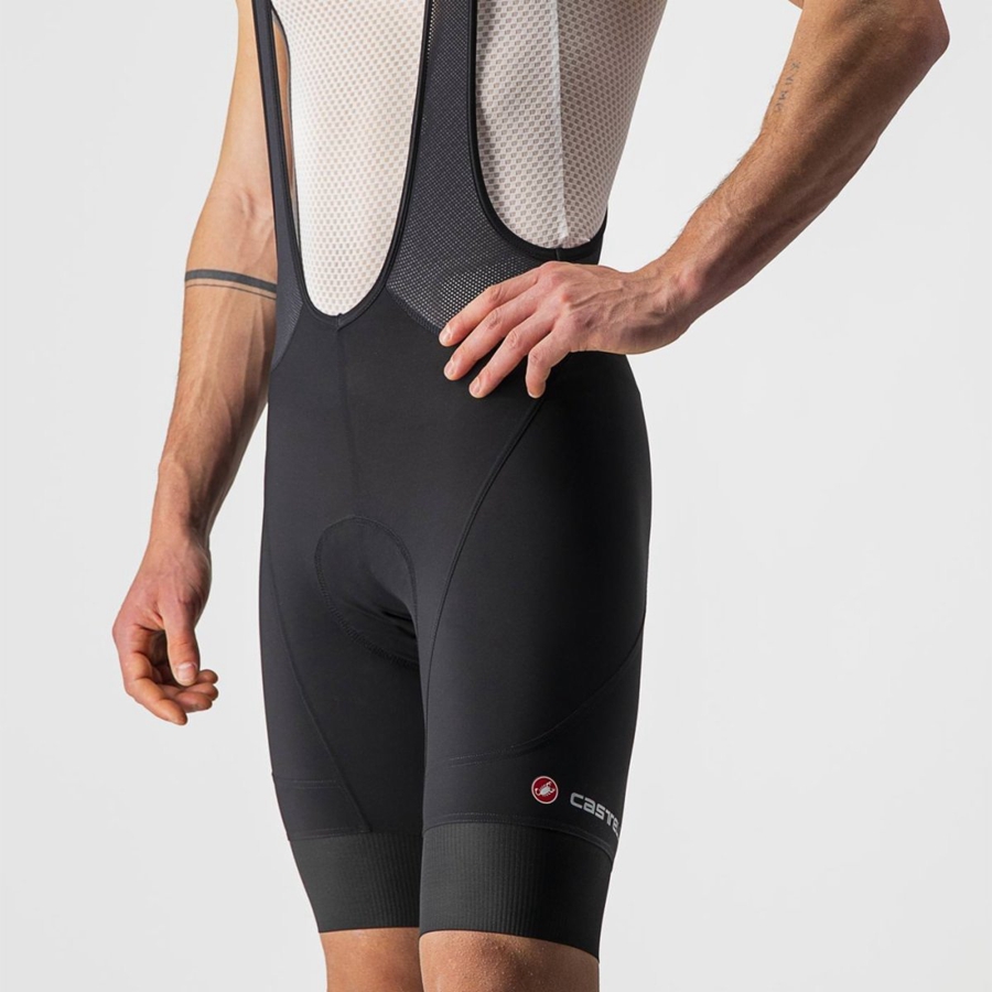 Castelli ENDURANCE 3 Men Bib Shorts Black | 71KVPNSDO