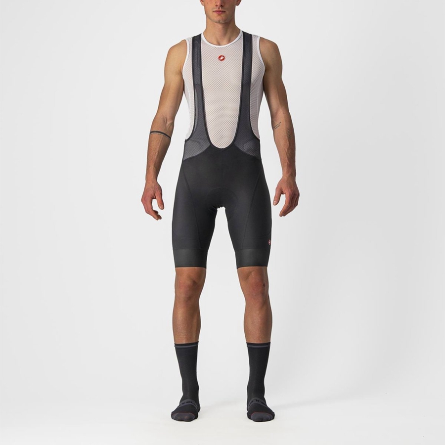 Castelli ENDURANCE 3 Men Bib Shorts Black | 71KVPNSDO