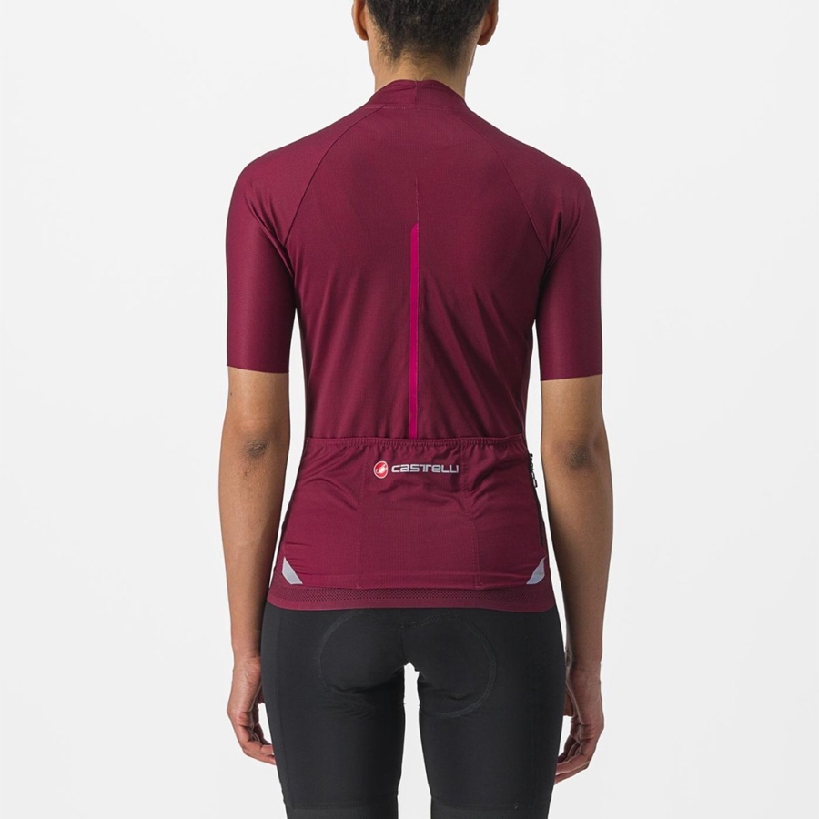 Castelli ENDURANCE W Women Jersey Burgundy | 70SOFKMHP