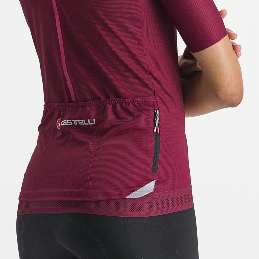 Castelli ENDURANCE W Women Jersey Burgundy | 70SOFKMHP