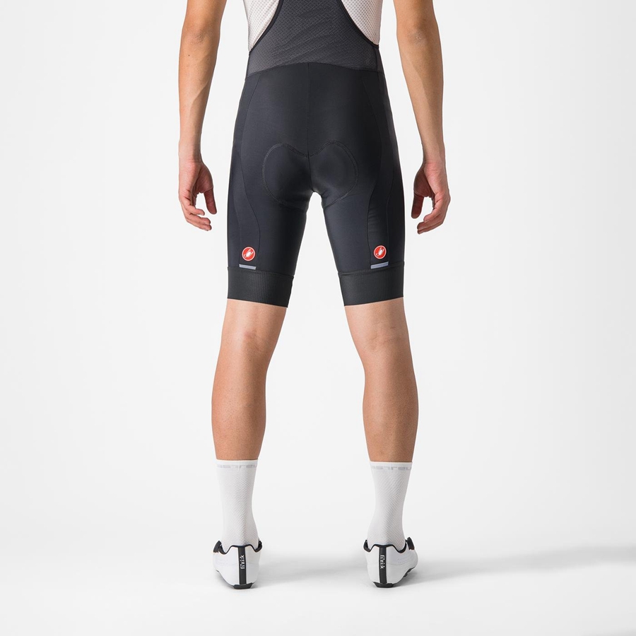 Castelli ENTRATA 2 Men Bib Shorts Black | 97PYEQOCL