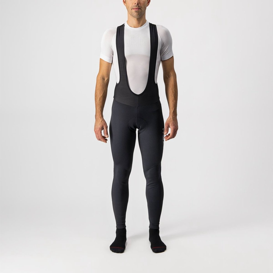 Castelli ENTRATA WIND Men Bib Tights Black | 12PATNFHD