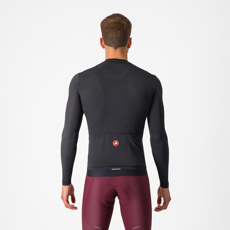 Castelli ESPRESSO LS Men Jersey Black / Dark Grey | 81AIBVTRZ