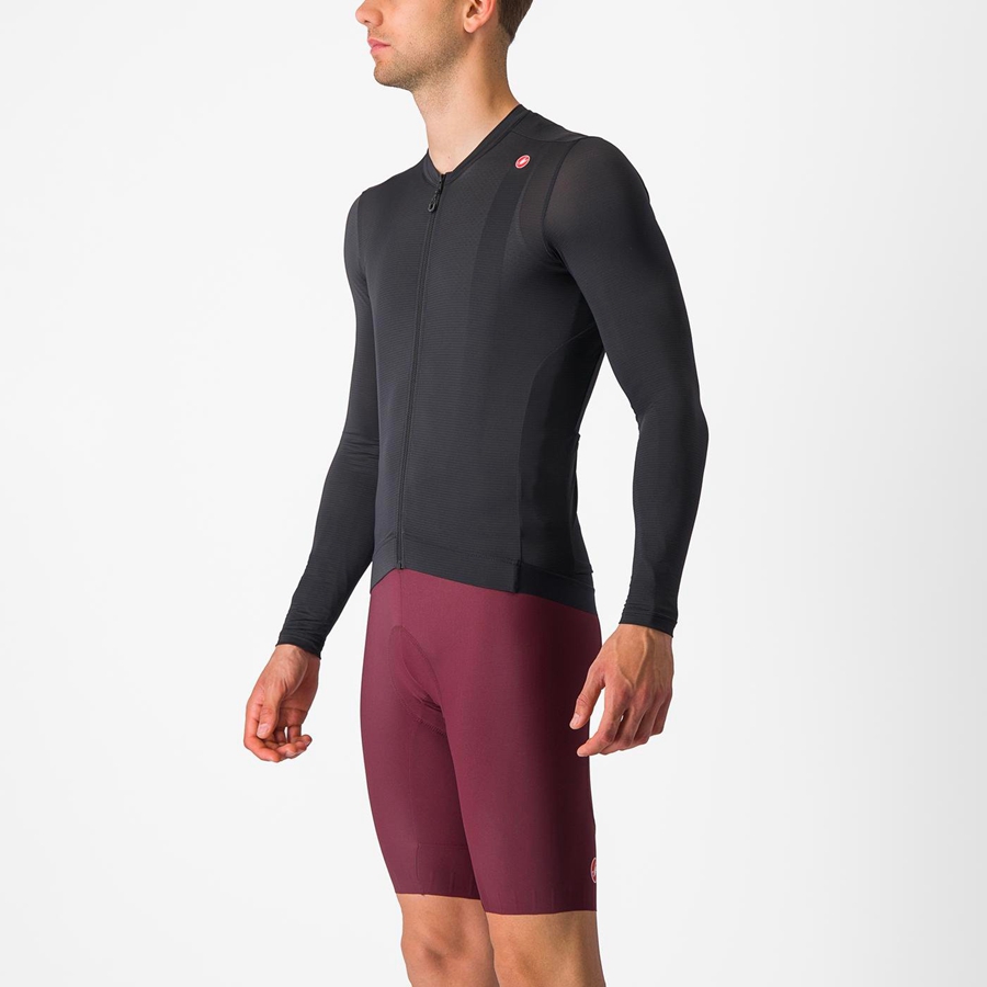 Castelli ESPRESSO LS Men Jersey Black / Dark Grey | 81AIBVTRZ