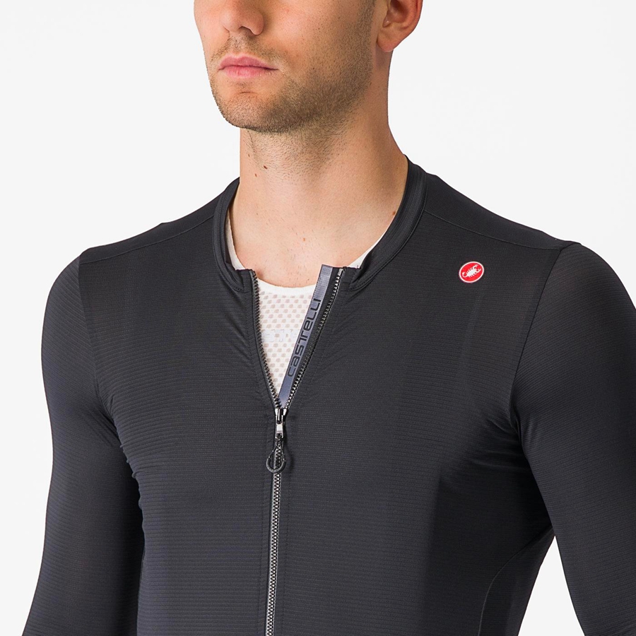 Castelli ESPRESSO LS Men Jersey Black / Dark Grey | 81AIBVTRZ