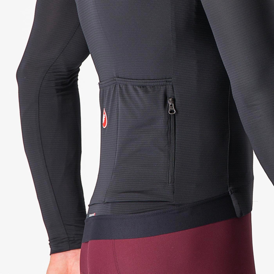 Castelli ESPRESSO LS Men Jersey Black / Dark Grey | 81AIBVTRZ