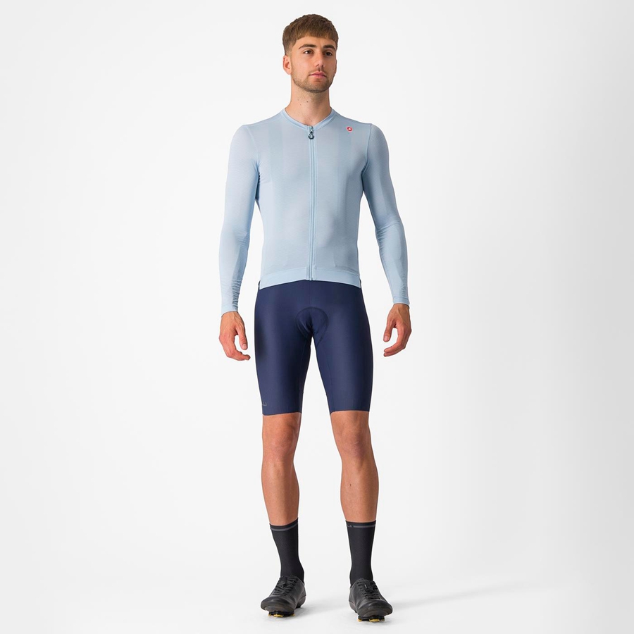 Castelli ESPRESSO LS Men Jersey Blue / Blue | 48VZCXHYG