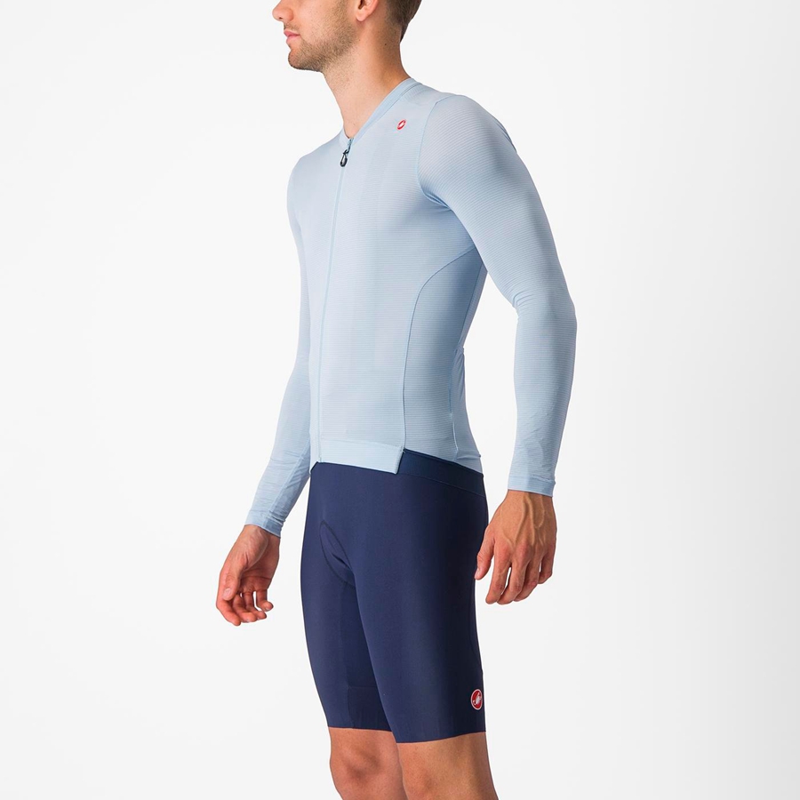 Castelli ESPRESSO LS Men Jersey Blue / Blue | 48VZCXHYG