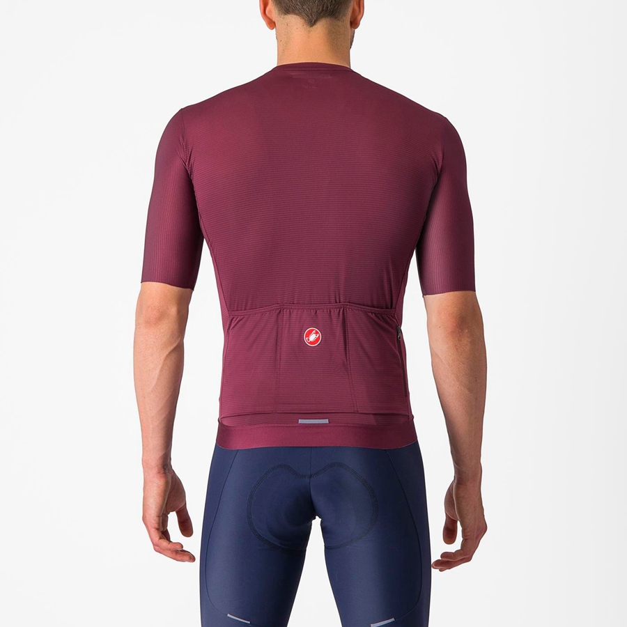 Castelli ESPRESSO Men Jersey Deep Burgundy / Silver | 32RCQYIWF