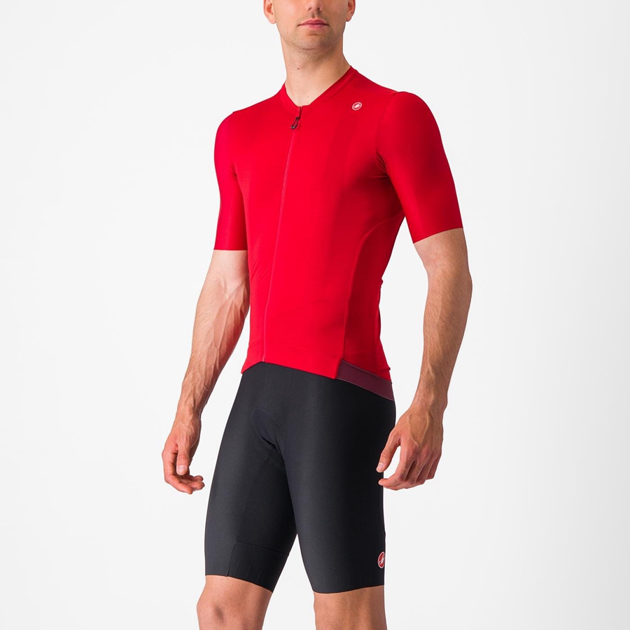 Castelli ESPRESSO Men Jersey Red / Deep Burgundy | 57BGZPIAT