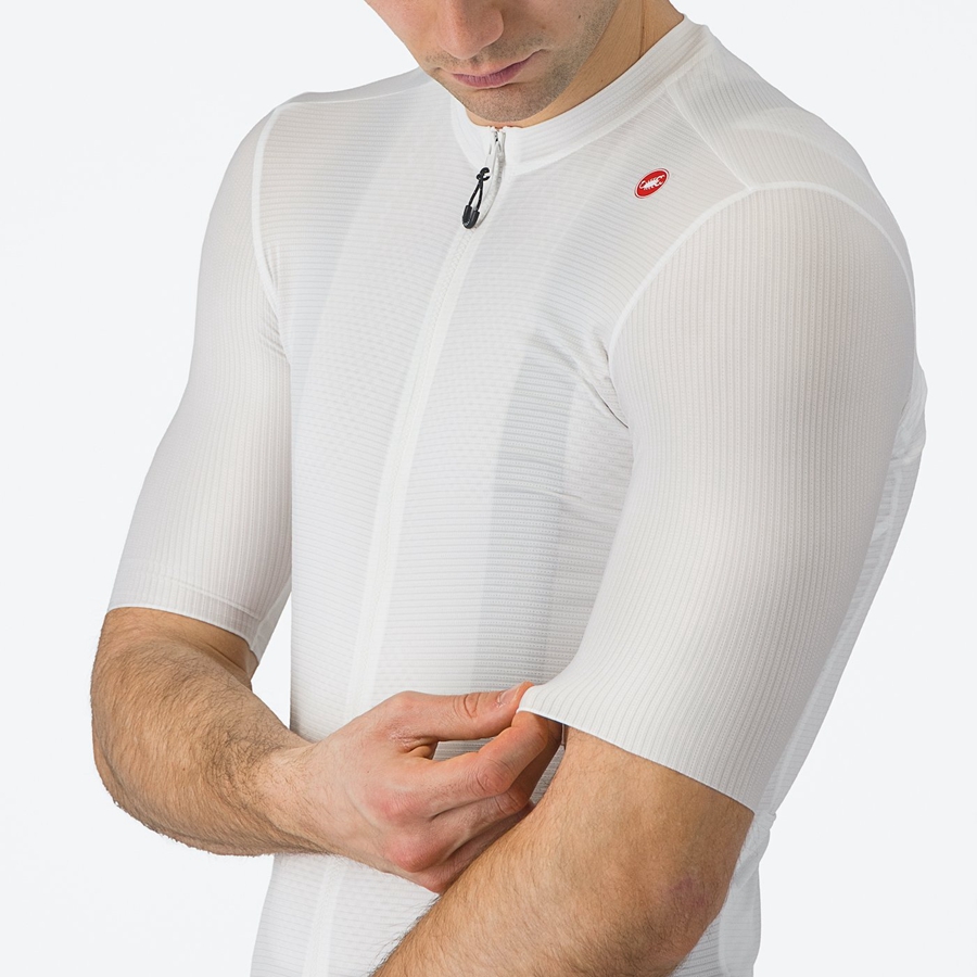 Castelli ESPRESSO Men Jersey White / Dark Grey | 81CRGPDYB