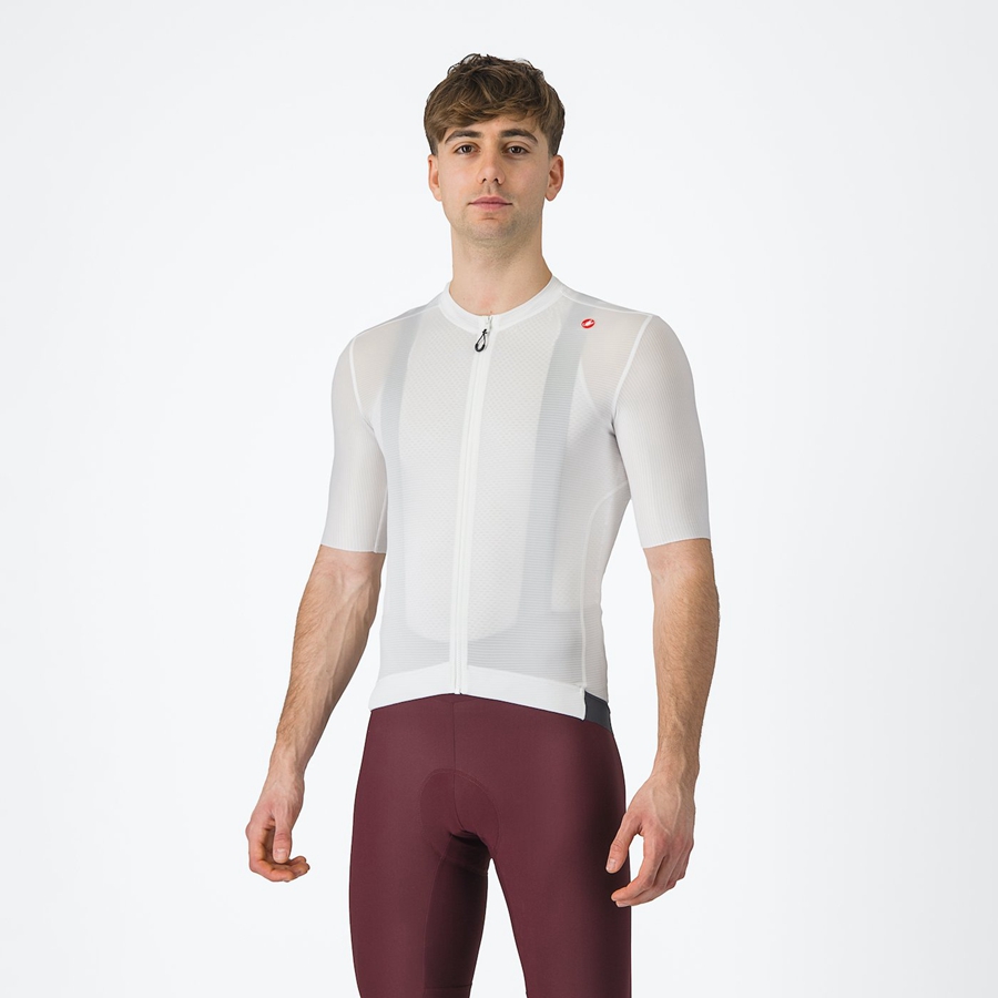 Castelli ESPRESSO Men Jersey White / Dark Grey | 81CRGPDYB