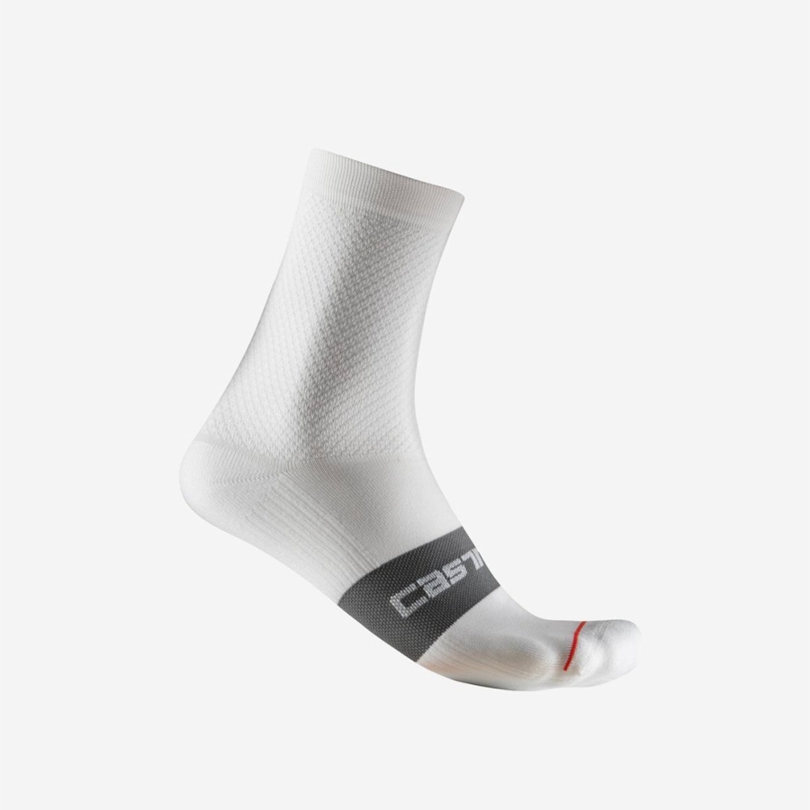 Castelli ESPRESSO W 12 Women Socks White | 67YGNJFAE