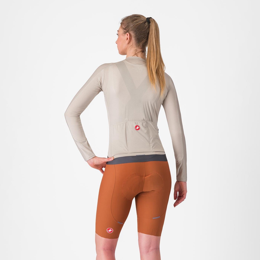 Castelli ESPRESSO W DT Women Bib Shorts Beige | 90EGHVOPM