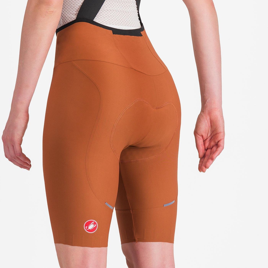 Castelli ESPRESSO W DT Women Bib Shorts Beige | 90EGHVOPM