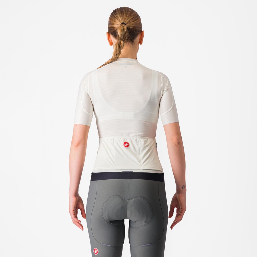 Castelli ESPRESSO W Women Jersey White / Dark Grey | 98MAHYGUL