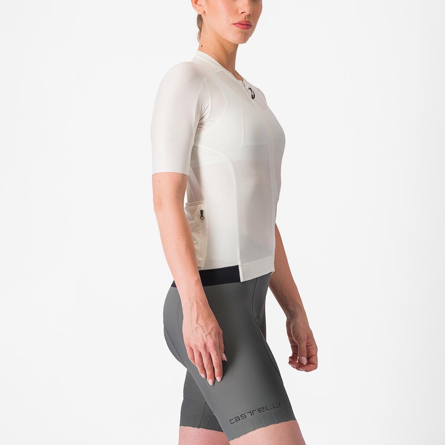 Castelli ESPRESSO W Women Jersey White / Dark Grey | 98MAHYGUL