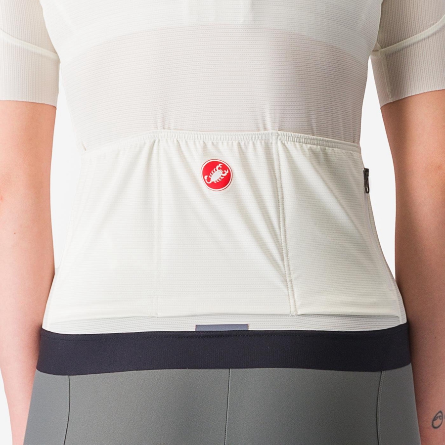 Castelli ESPRESSO W Women Jersey White / Dark Grey | 98MAHYGUL