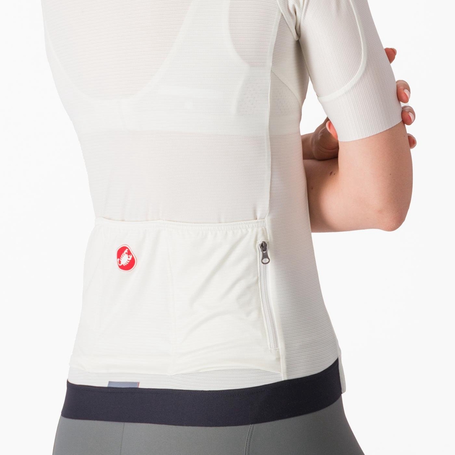 Castelli ESPRESSO W Women Jersey White / Dark Grey | 98MAHYGUL