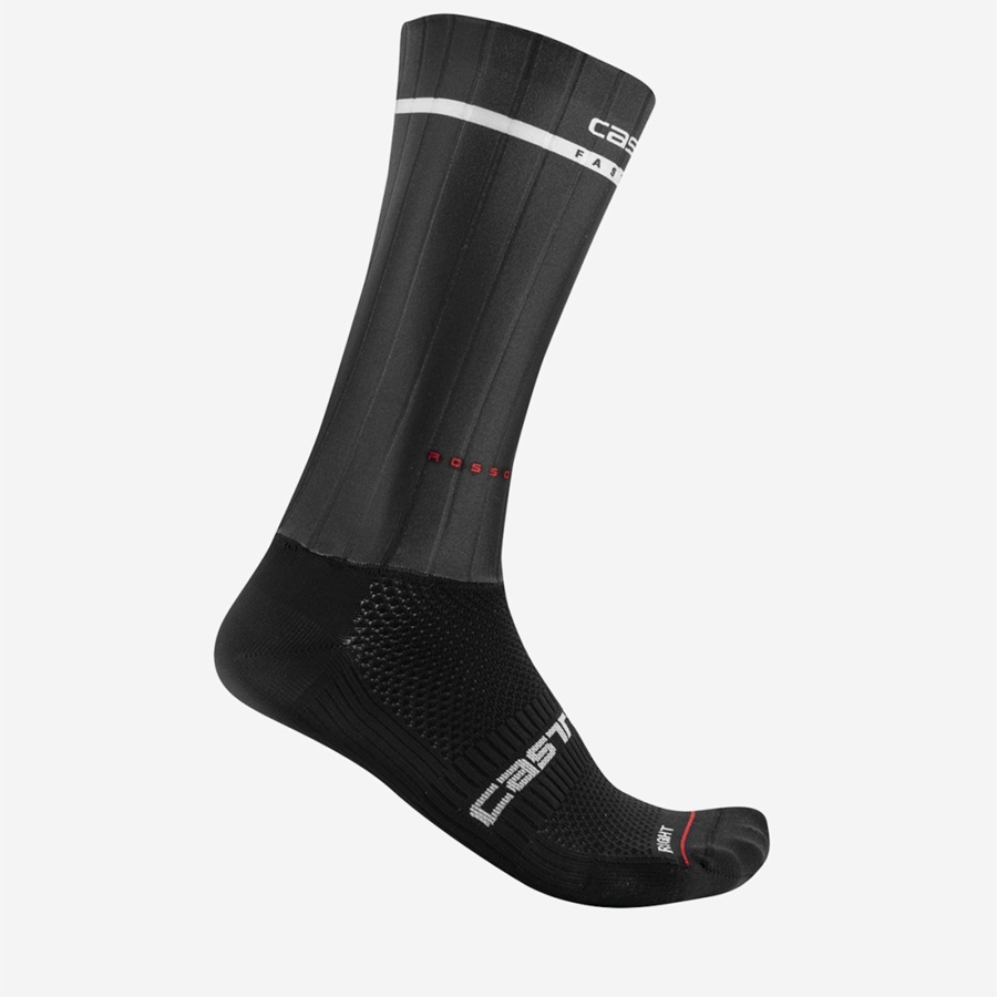 Castelli FAST FEET 2 Men Socks Black | 56XEVQMUN