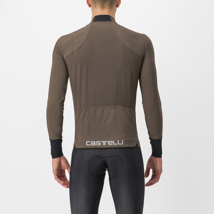 Castelli FLIGHT AIR Men Jersey Brown | 76HFRSPTJ