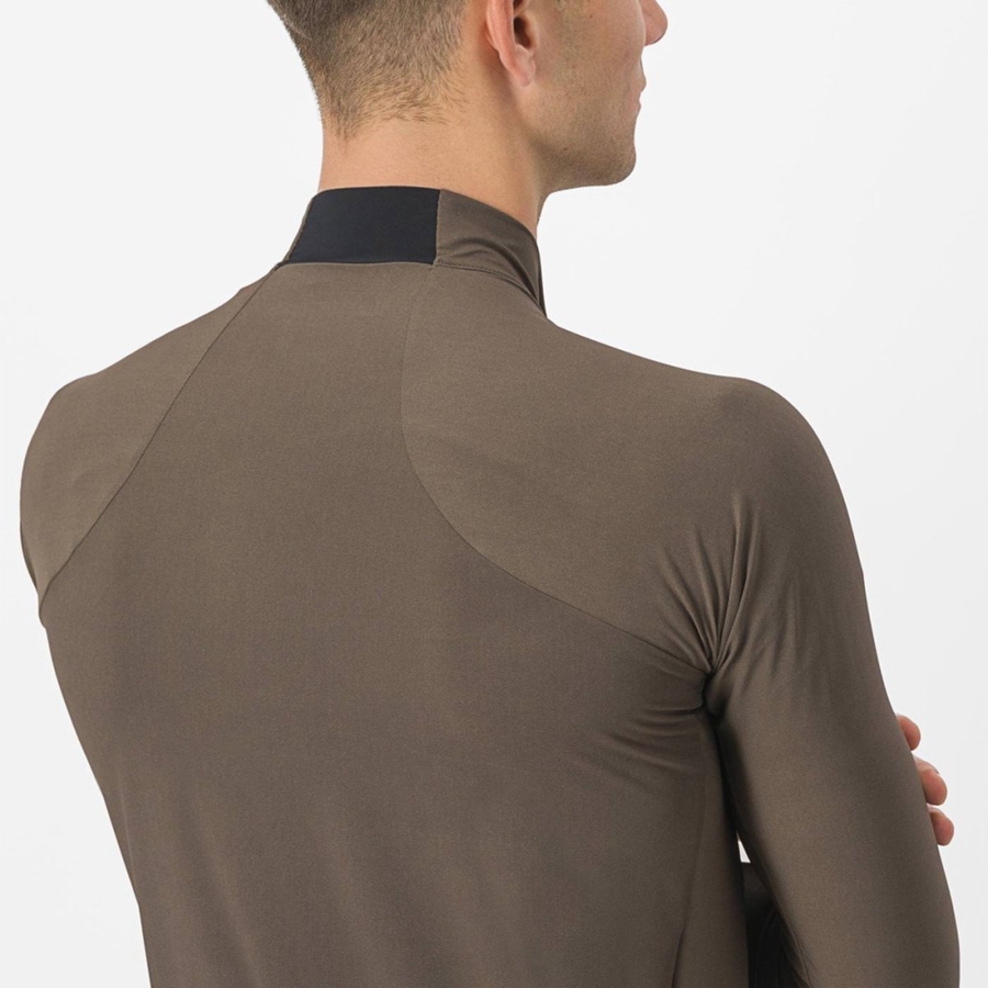 Castelli FLIGHT AIR Men Jersey Brown | 76HFRSPTJ