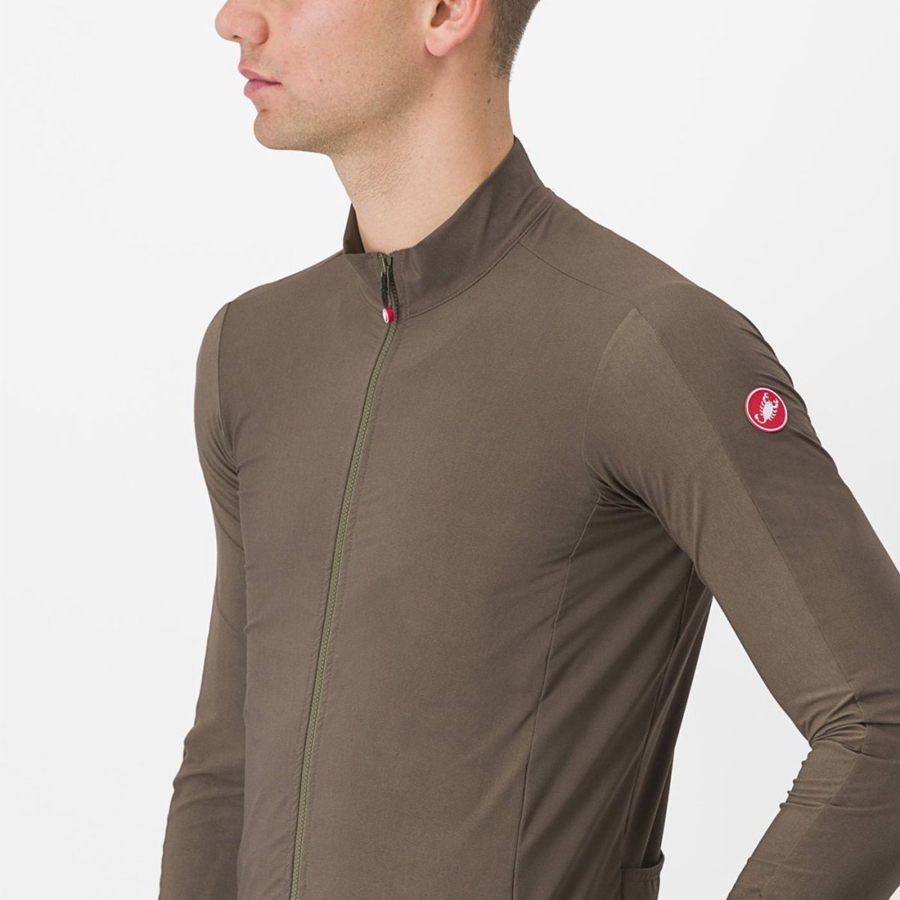 Castelli FLIGHT AIR Men Jersey Brown | 76HFRSPTJ