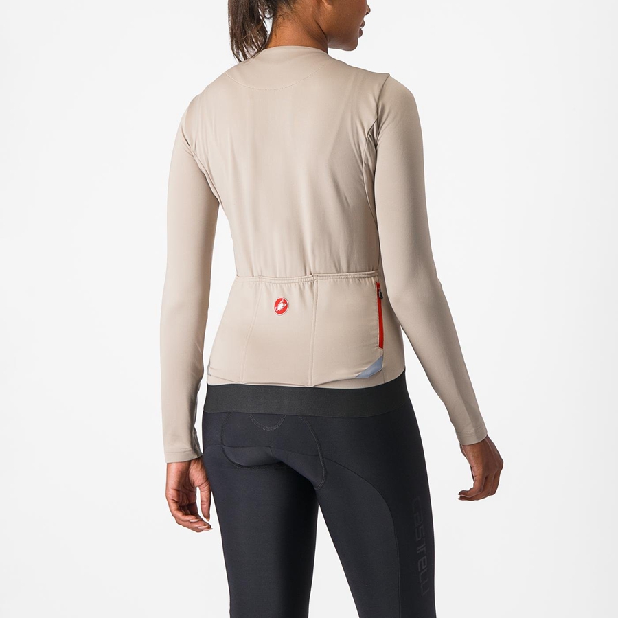 Castelli FLY LS W Women Jersey Grey | 45FYHQESU