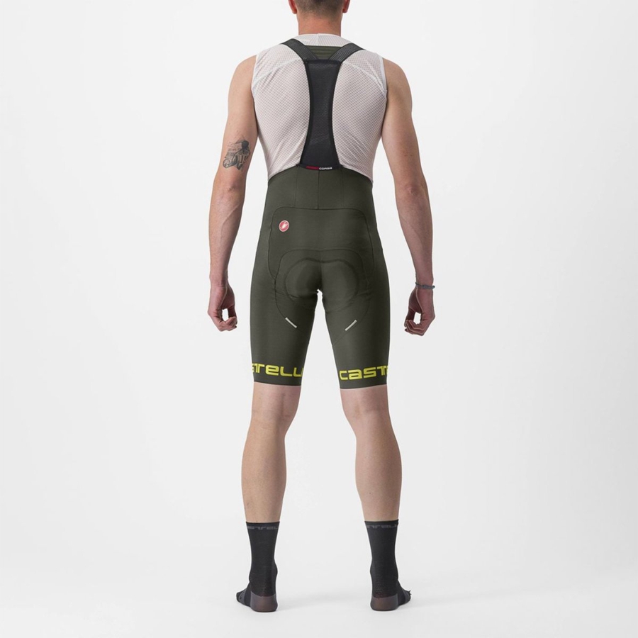 Castelli FREE AERO RC CLASSIC Men Bib Shorts Deep Green | 26ENRQUWB