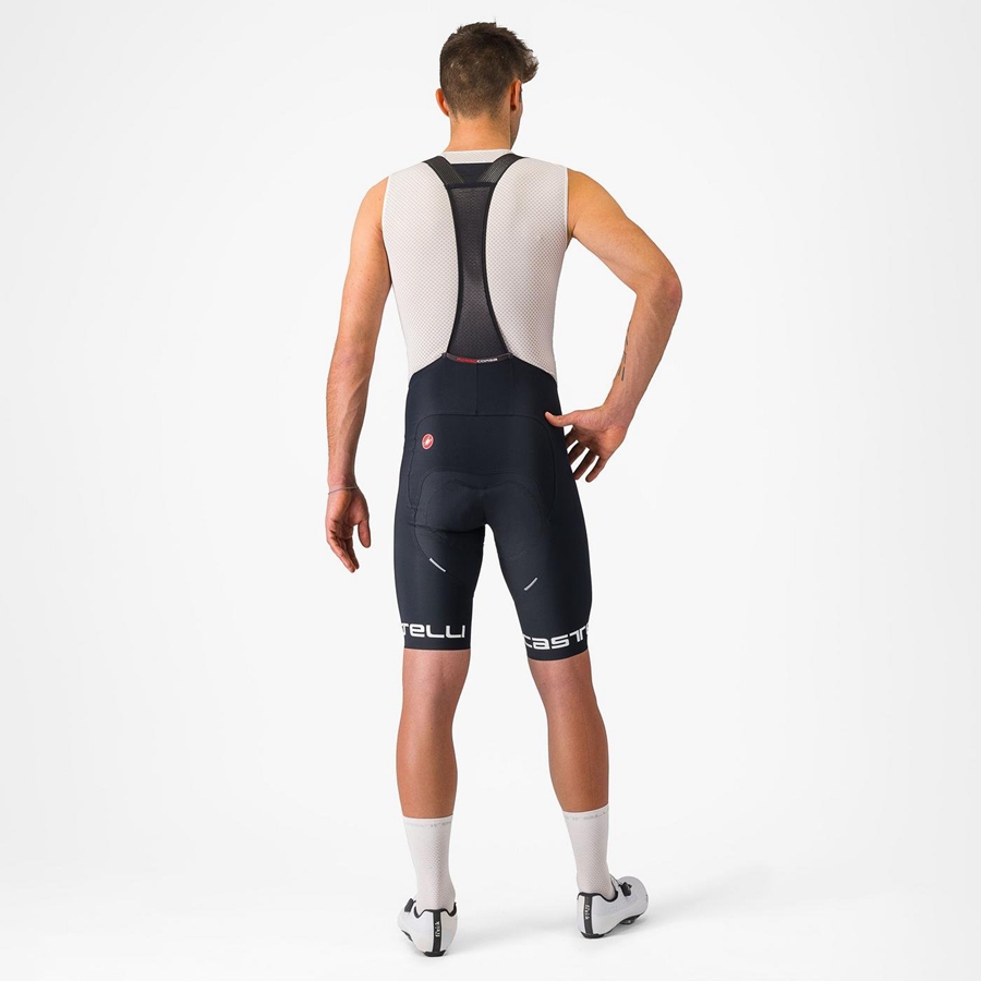 Castelli FREE AERO RC CLASSIC Men Bib Shorts Black / White | 81WEKAYFQ