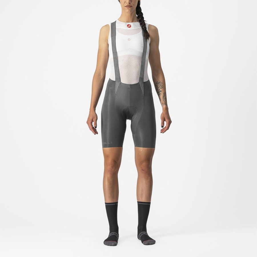 Castelli FREE AERO RC W Women Bib Shorts Grey | 13YBPGCXI