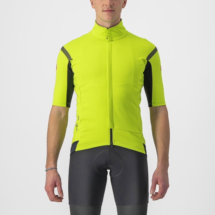 Castelli GABBA RoS 2 Men Jackets Light Green / Dark Grey | 05DRAJFBS